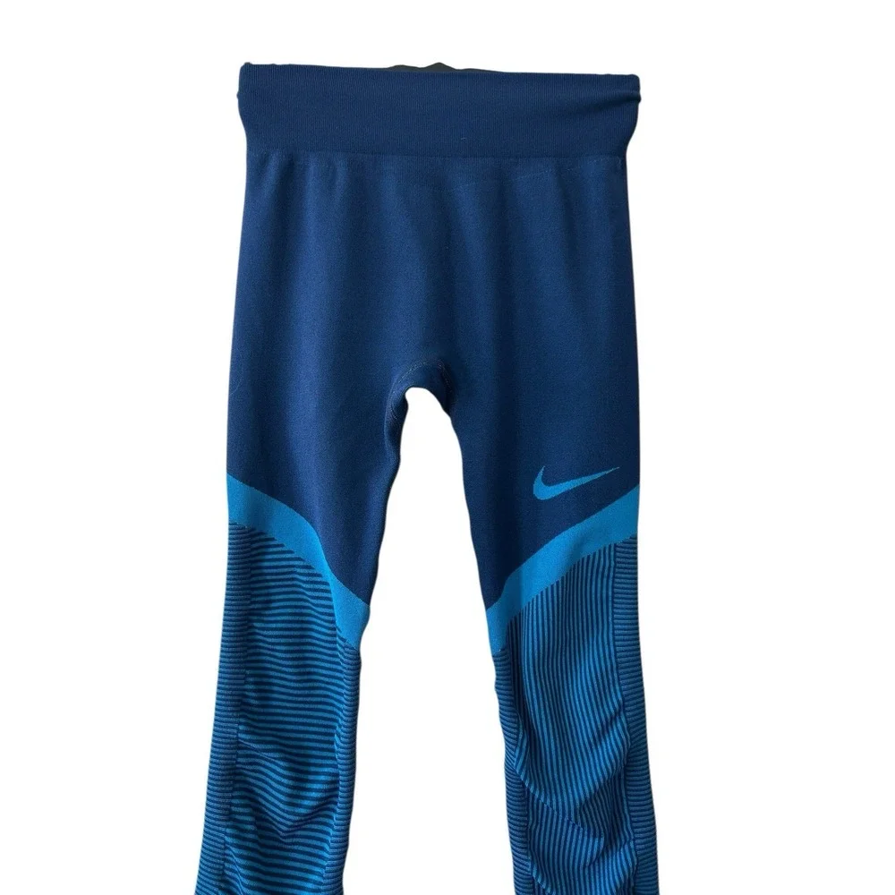 Nike Girls Running Athletic Leggings in Blue Size Large Biking Soccer‎ Sports L